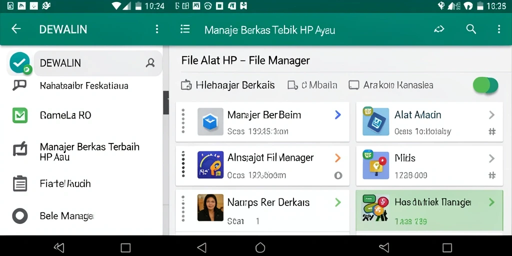 Antarmuka aplikasi DEWALIN yang menampilkan fitur File Manager.