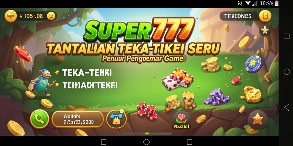 Tampilan antarmuka <strong>SUPER777</strong> dengan berbagai teka-teki yang menantang.