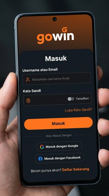 Tampilan halaman login gowin