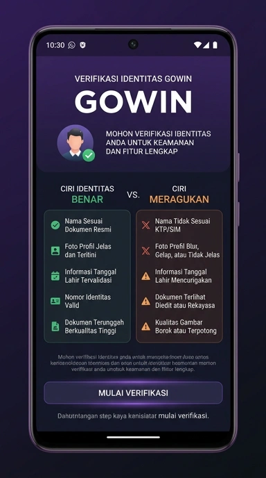 Tampilan kanal resmi gowin